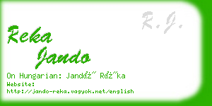 reka jando business card